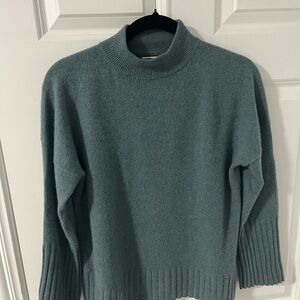 Jcrew Cashmere Teal Turtleneck Sweater